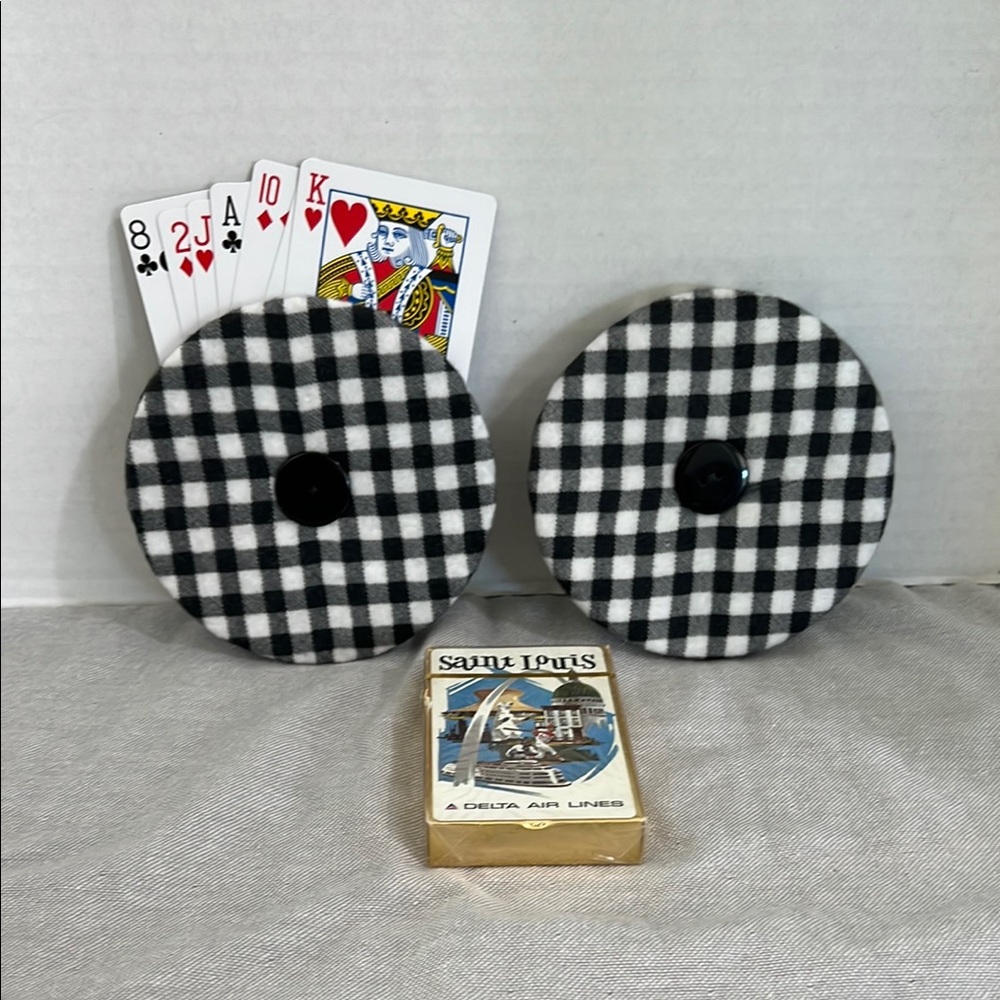 Playing card holder with a deck of cards